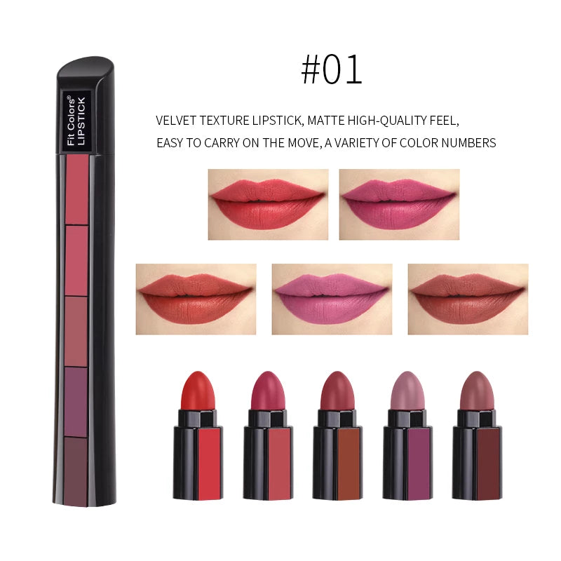 5 in 1 Matte Lippenstift